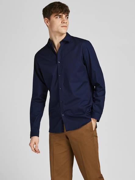 Jack&Jones miesten Slim fit Kauluspaita Blacardiff navy - Miesten kauluspaidat - 131590 - 1