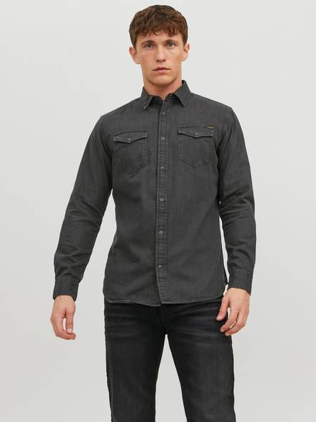 Jack&Jones miesten farkkupaita Sheridan musta denim - Miesten kauluspaidat - 134690 - 2