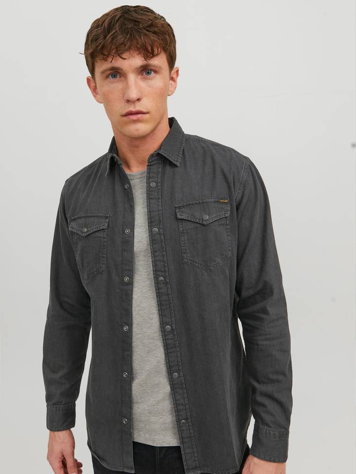 Jack&Jones miesten farkkupaita Sheridan musta denim - Miesten kauluspaidat - 134690 - 1