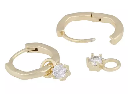 Snö of Sweden Korvakorut Jen small gold/clear - Korvakorut - 137861 - 2