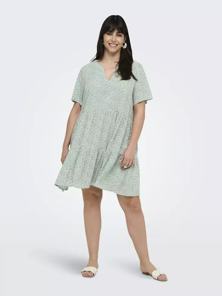 Carmakoma Plus Size Klänning/Tunika Zally chinois grön/vit - Klänningar och tunikor - 138351 - 1