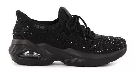 Skechers naisten glitter-tennarit 186070/BBK M-UNO - RHINESTONE AIR musta - Skechers tennarit - 139373 - 2