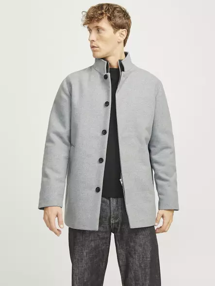 Jack&Jones Villakangastakki Harrison wool blend vaaleanharmaa - Miesten takit - 139893 - 1