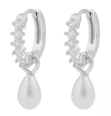 Snö of Sweden Korvakorut Lucy ring silver/white - Korvakorut - 137853 - 1