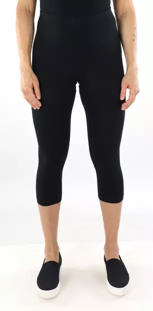 Pieces naisten trikoolegginsit Edita 2/4 hw musta - Legginsit - 136624 - 1