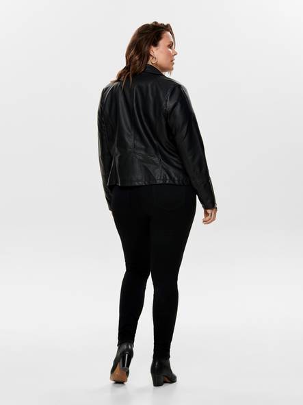 Only Carmakoma Plus size naisten takki Emmy biker musta - Naisten nahkatakit ja pu-takit - 124886 - 2