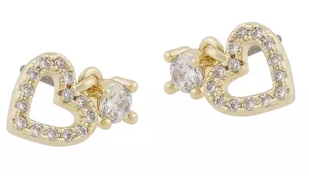 Snö of Sweden Korvakorut Nisi heart kulta/kirkas - Korvakorut - 138636 - 2