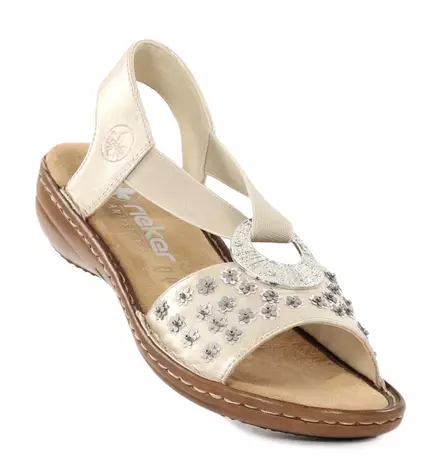 Rieker naisten sandaalit 608B5-90 beige - Rieker sandaalit - 138187 - 1