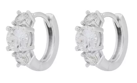 Snö of Sweden Korvakorut Jen stone silver/clear - Korvakorut - 137859 - 1